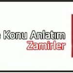 Zamirler Konu Anlatımı - TYT Türkçe Konu Anlatımı PDF - Soru Çözümü