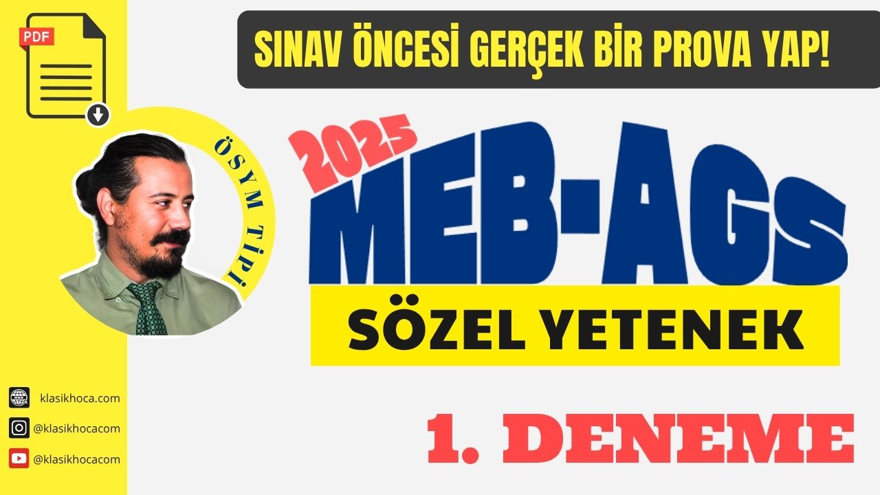 MEB-AGS SÖZEL YETENEK DENEME çözümü pdf