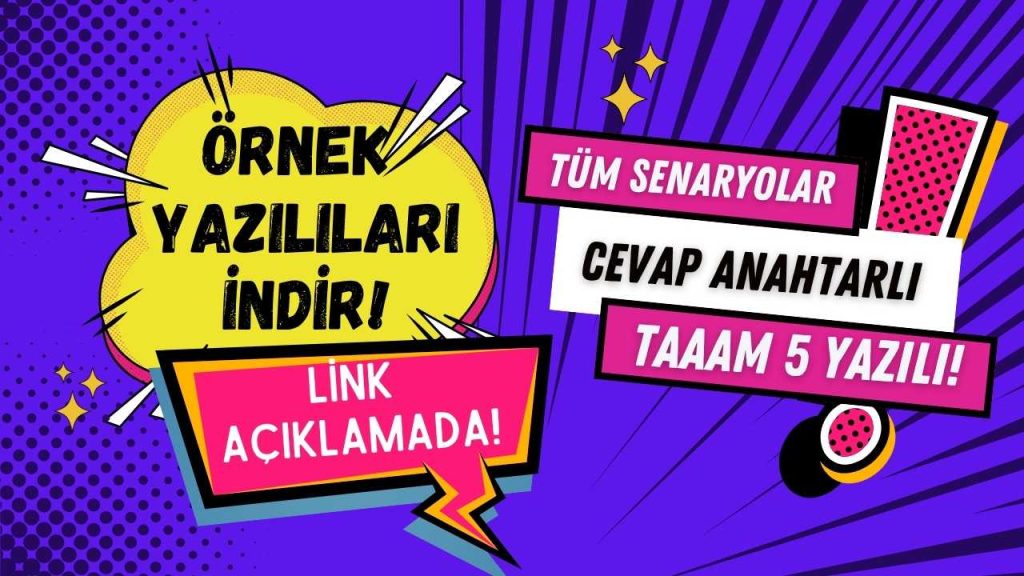 6. Sınıf Türkçe 1. Dönem 1. Yazılı Örnekleri PDF