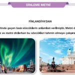 Finlandiya'dan Dinleme Metni Cevapları - 7. Sınıf Türkçe
