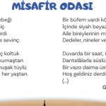 Misafir Odası Metni Cevapları - 5. Sınıf Türkçe 2.Kitap