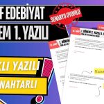 12. Sınıf Edebiyat 2. Dönem 1. Yazılı PDF 2025-2026