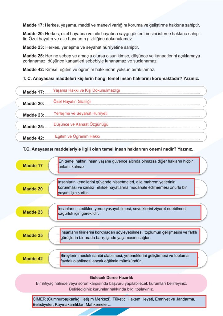 5. Sınıf Sosyal Bilgiler Kitabı 2. Kitap Sayfa 49 Cevapları