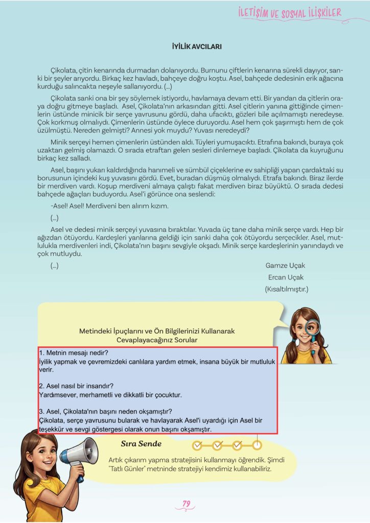 5. Sınıf Türkçe Kitabı 2. Kitap Sayfa 79 Cevapları