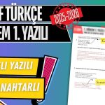 7. Sınıf Türkçe 2. Dönem 1. Yazılı PDF 2025-2026 7. Sınıf Türkçe 2. Dönem 1. Yazılı PDF