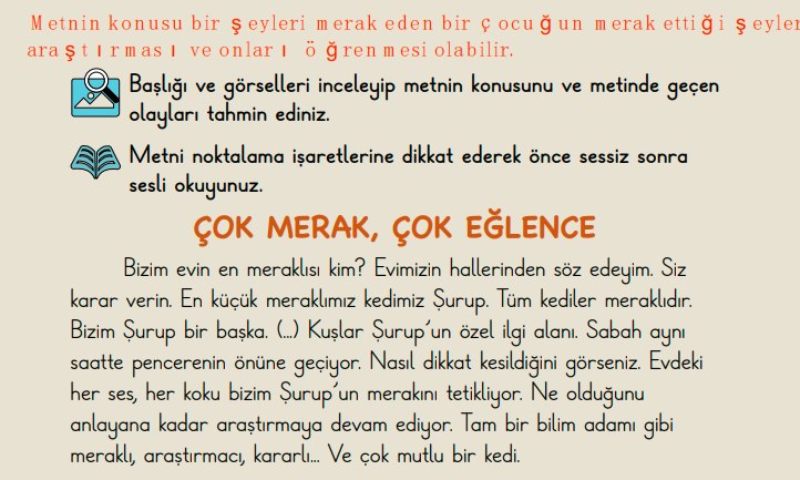 Çok Merak, Çok Eğlence Metni Cevapları - 2. Sınıf Türkçe 2. Kitap