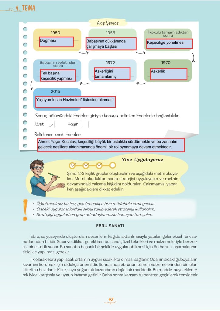 5. Sınıf Türkçe Kitabı 2. Kitap Sayfa 42 Cevapları