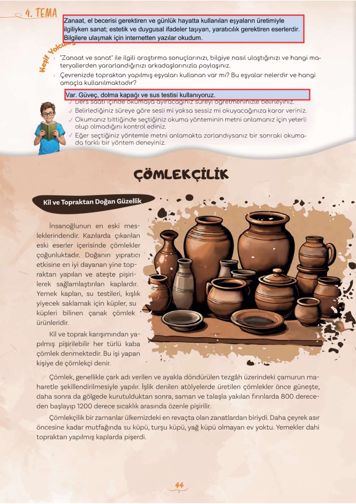 5. Sınıf Türkçe Kitabı 2. Kitap Sayfa 44 Cevapları