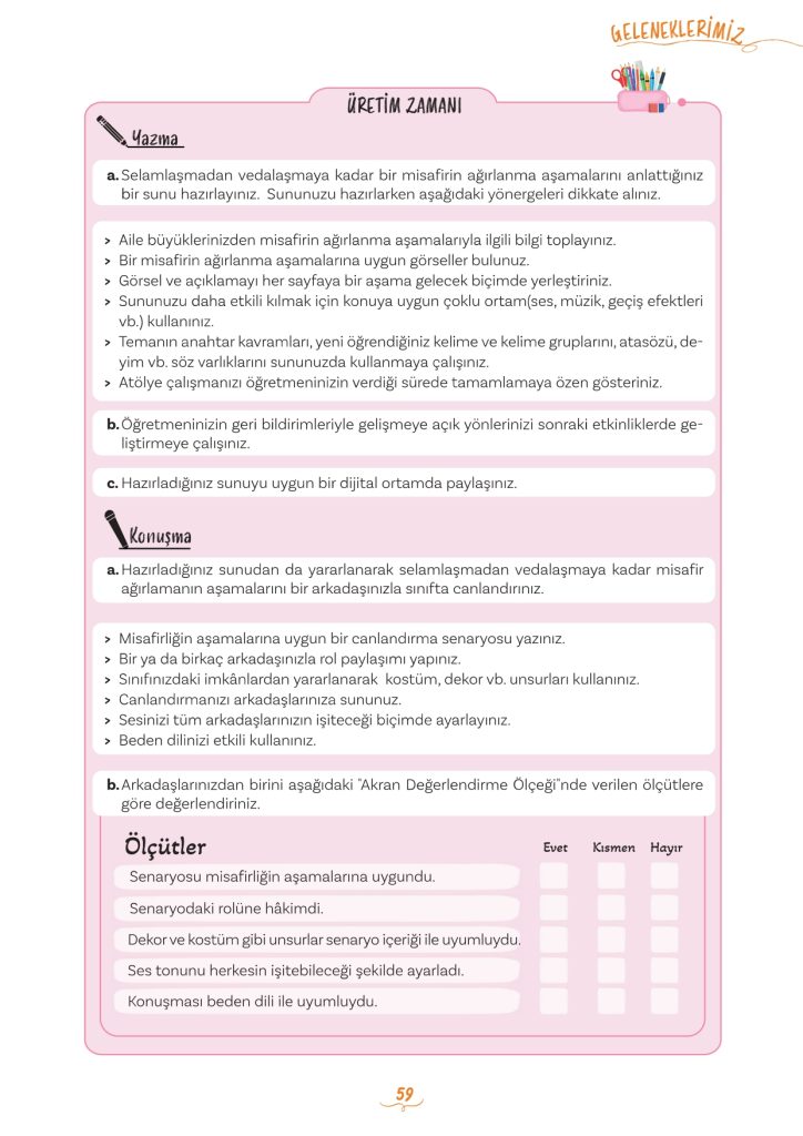 5. Sınıf Türkçe Kitabı 2. Kitap Sayfa 59 Cevapları