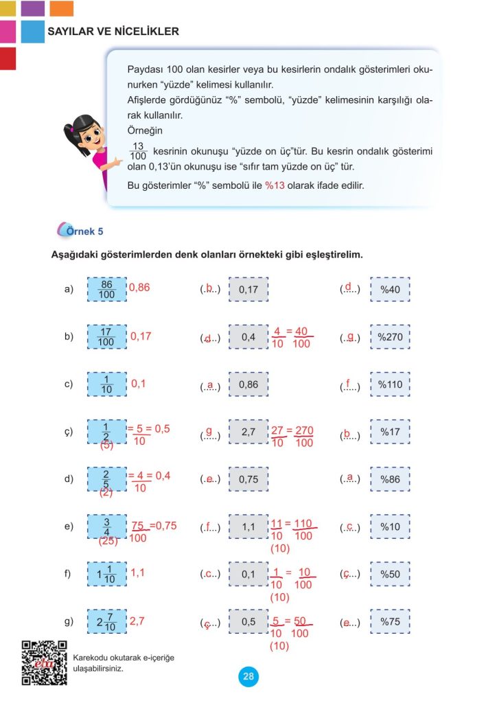 5. Sınıf Matematik Kitabı 2. Kitap Sayfa 28 Cevapları