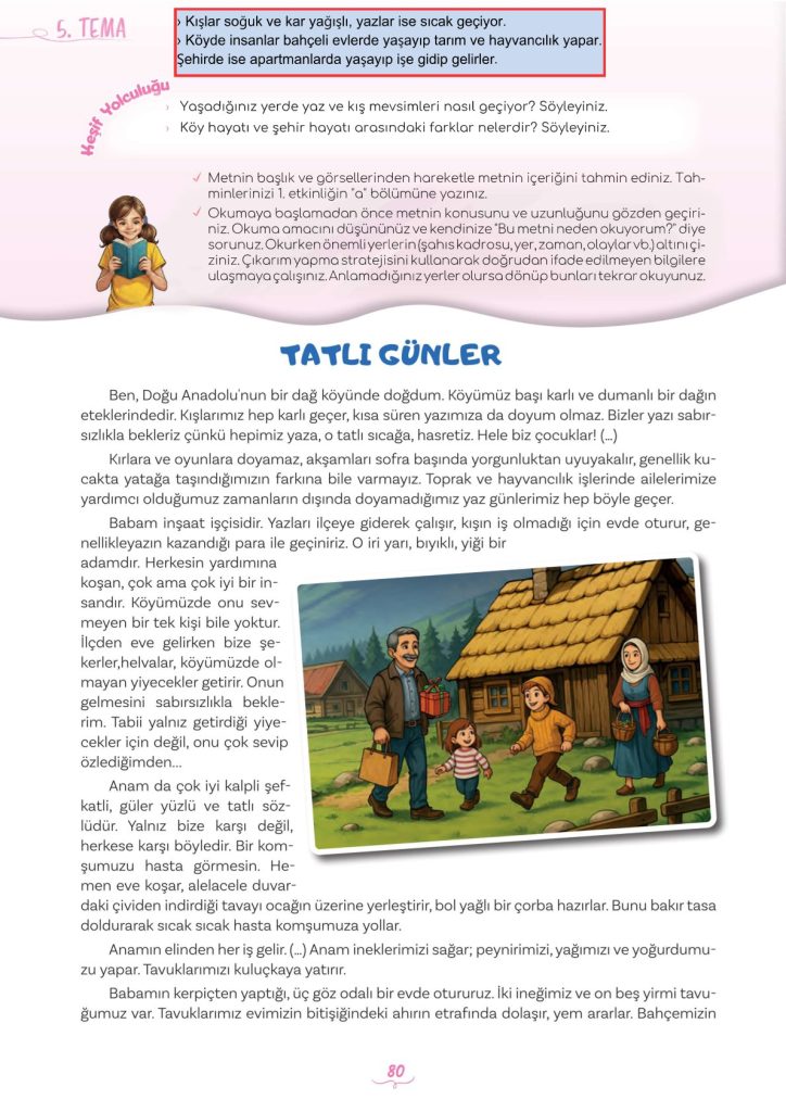 5. Sınıf Türkçe Kitabı 2. Kitap Sayfa 80 Cevapları