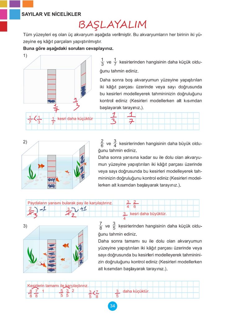 5. Sınıf Matematik Kitabı 2. Kitap Sayfa 34 Cevapları