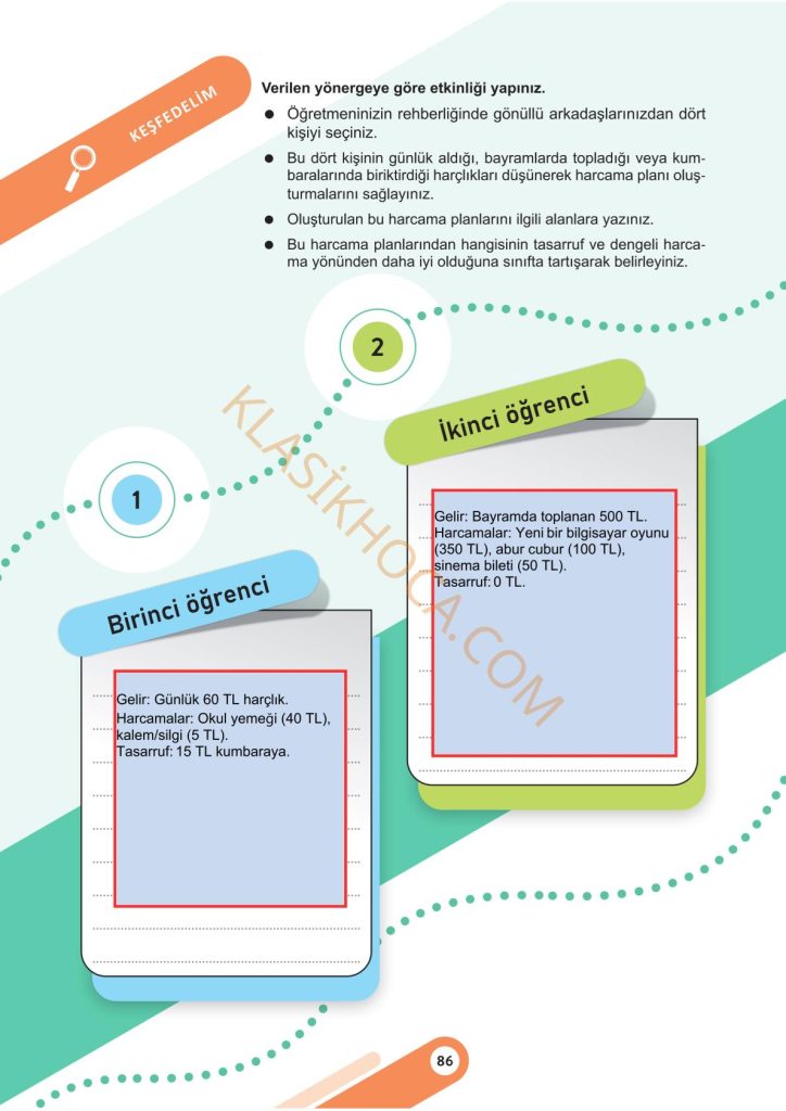5. Sınıf Sosyal Bilgiler Kitabı 2. Kitap Sayfa 86 Cevapları