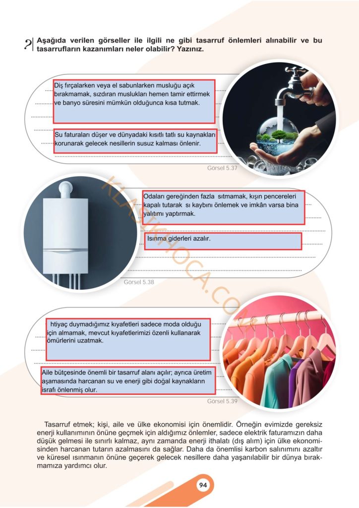5. Sınıf Sosyal Bilgiler Kitabı 2. Kitap Sayfa 94 Cevapları