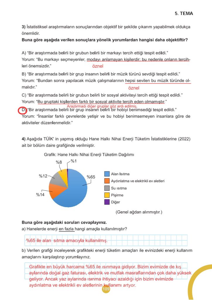 5. Sınıf Matematik Kitabı 2. Kitap Sayfa 109 Cevapları