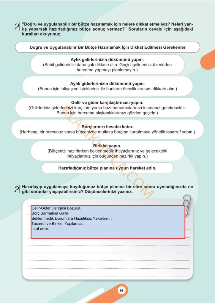 5. Sınıf Sosyal Bilgiler Kitabı 2. Kitap Sayfa 93-94-95-96-97-98-99 Cevapları