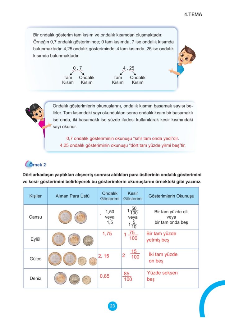 5. Sınıf Matematik Kitabı 2. Kitap Sayfa 23 Cevapları