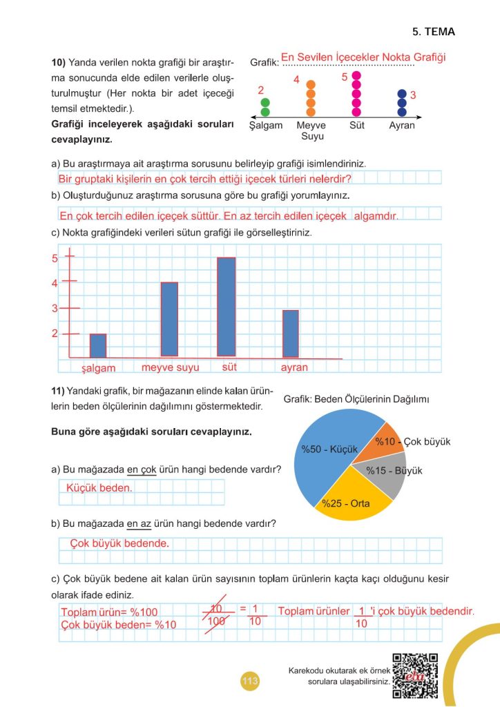 5. Sınıf Matematik Kitabı 2. Kitap Sayfa 113 Cevapları