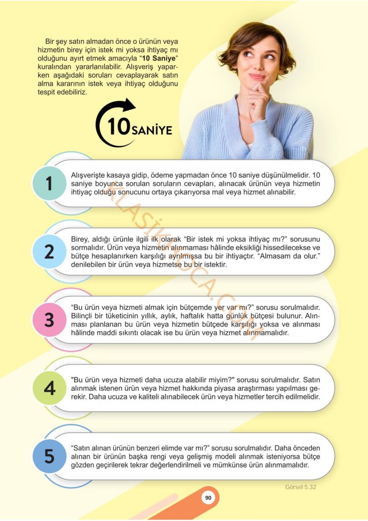 5. Sınıf Sosyal Bilgiler Kitabı 2. Kitap Sayfa 90 Cevapları