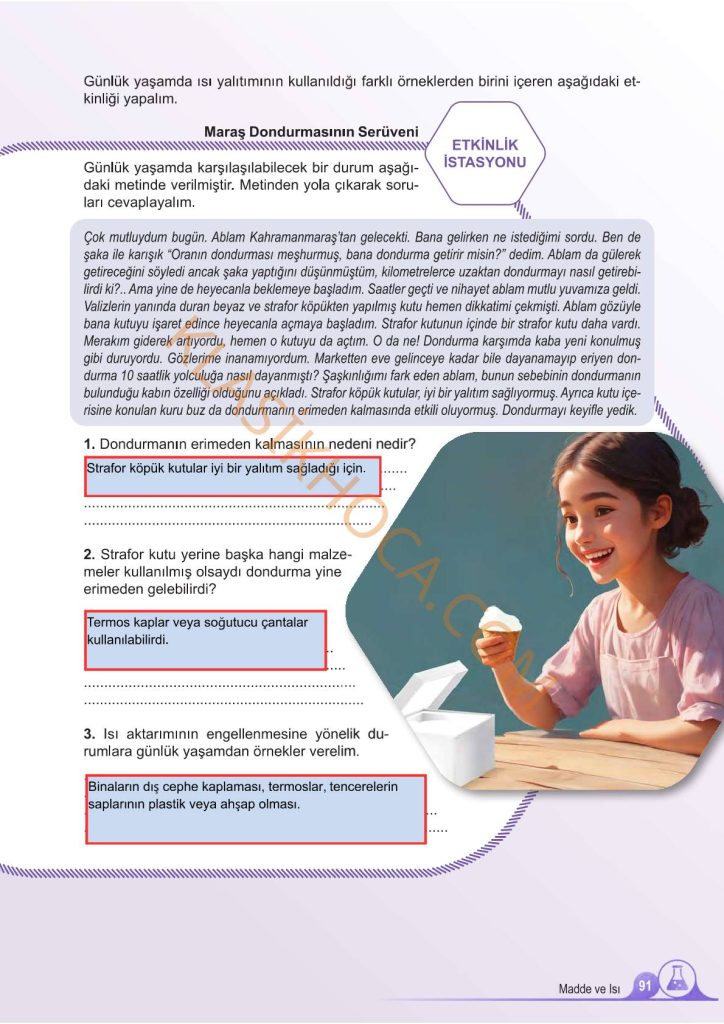 5. Sınıf Fen Bilimleri Kitabı 2. Kitap Sayfa 85-86-87-88-89-90-91-92-93-94-95 Cevapları
