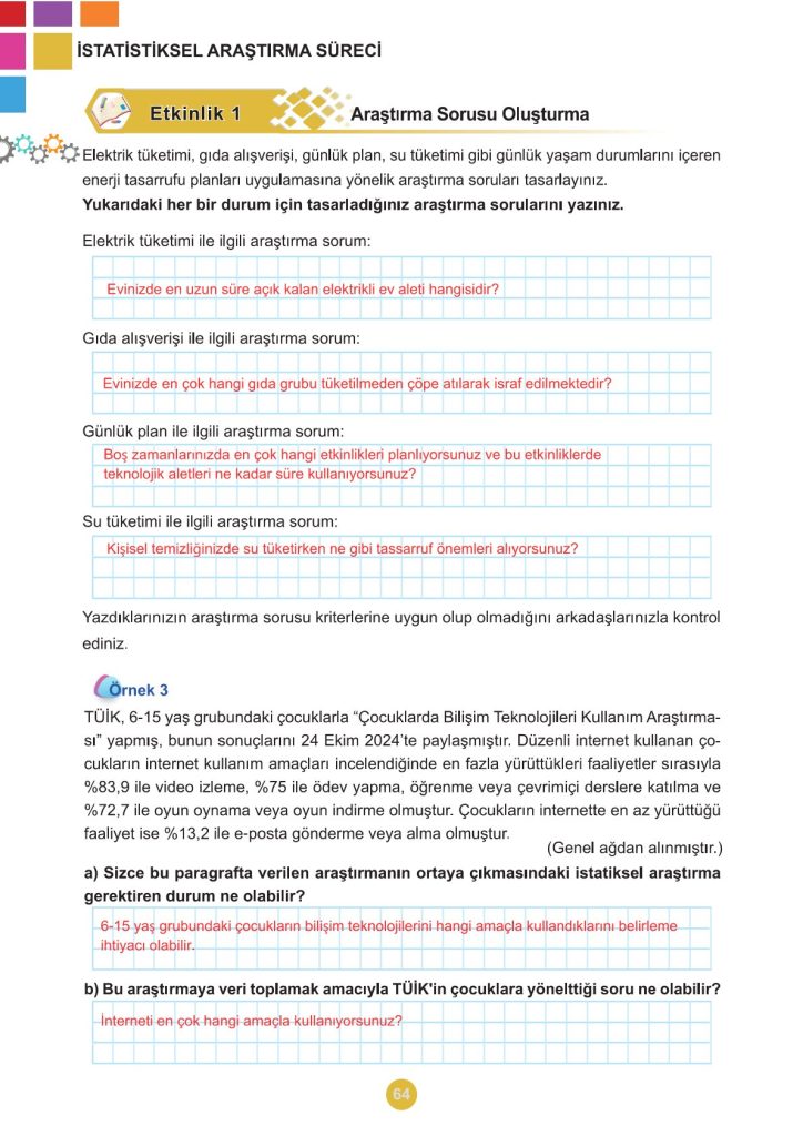 5. Sınıf Matematik Kitabı 2. Kitap Sayfa 64 Cevapları