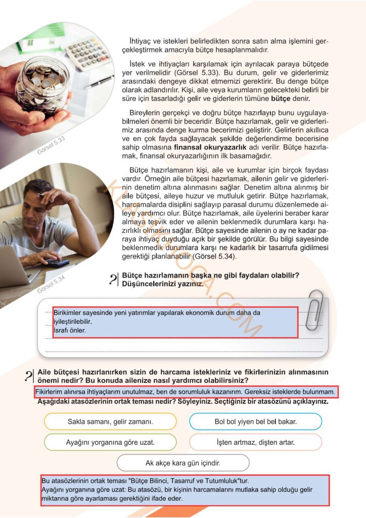 5. Sınıf Sosyal Bilgiler Kitabı 2. Kitap Sayfa 85-86-87-88-89-90-91-92 Cevapları