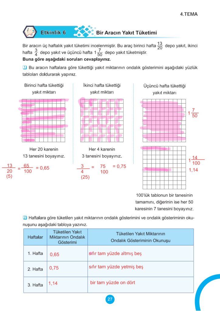 5. Sınıf Matematik Kitabı 2. Kitap Sayfa 27 Cevapları