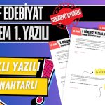 11. Sınıf Edebiyat 2. Dönem 1. Yazılı PDF 2025-2026