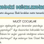 6. Tema Kendimizi Değerlendirelim Cevapları - 2. Sınıf Türkçe 2. Kitap