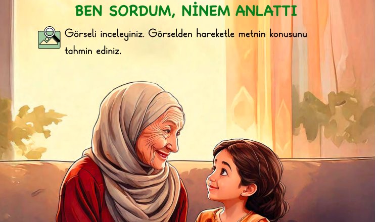 Ben Sordum Ninem Anlattı Dinleme Metni Cevapları - 2. Sınıf Türkçe 2. Kitap