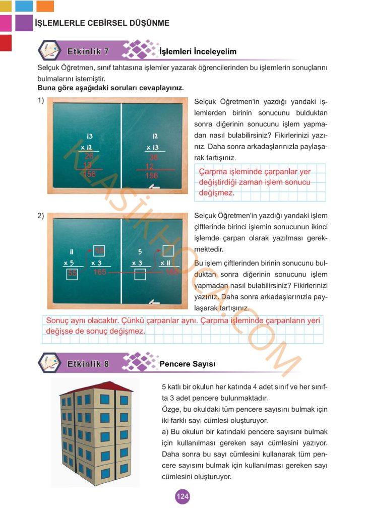 5. Sınıf Matematik Kitabı 2. Kitap Sayfa 124 Cevapları