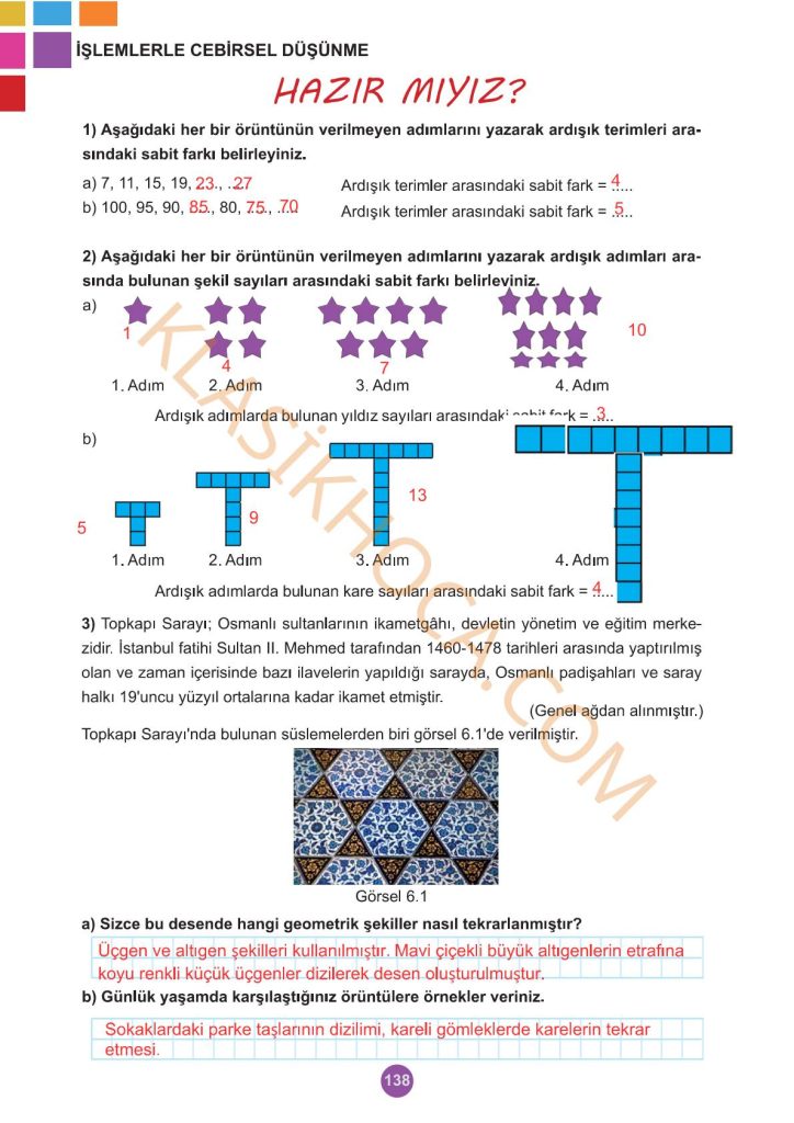 5. Sınıf Matematik Kitabı 2. Kitap Sayfa 138 Cevapları