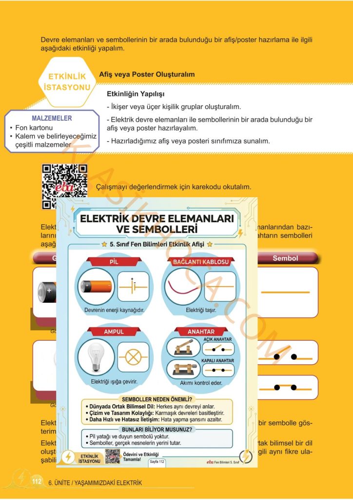 5. Sınıf Fen Bilimleri Kitabı 2. Kitap Sayfa 112-113-114-115-116-117-118-119 Cevapları