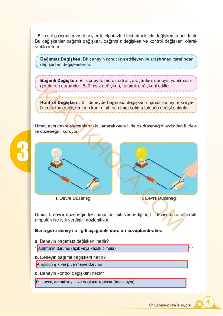 5. Sınıf Fen Bilimleri Kitabı 2. Kitap Sayfa 104-105-106-107-108-109-110-111 Cevapları