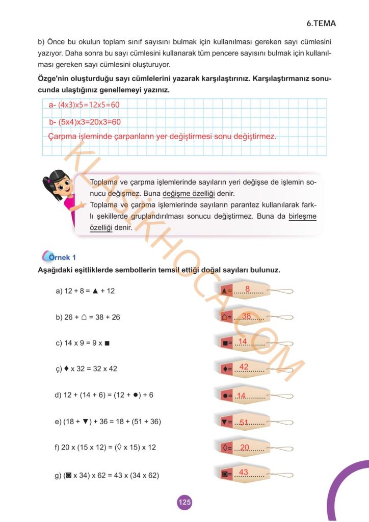 5. Sınıf Matematik Kitabı 2. Kitap Sayfa 125 Cevapları