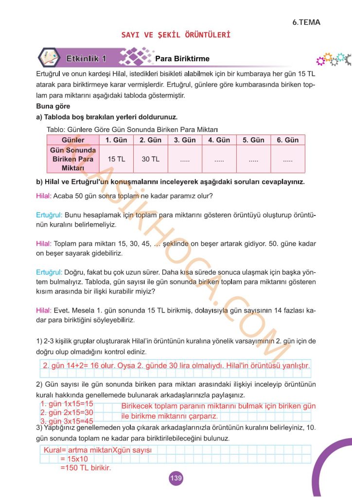 5. Sınıf Matematik Kitabı 2. Kitap Sayfa 139 Cevapları