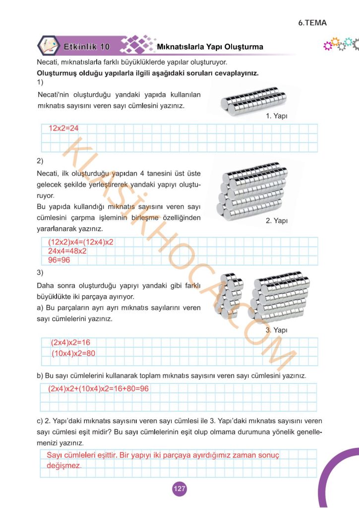 5. Sınıf Matematik Kitabı 2. Kitap Sayfa 127 Cevapları