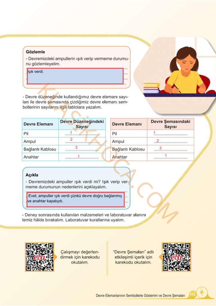 5. Sınıf Fen Bilimleri Kitabı 2. Kitap Sayfa 112-113-114-115-116-117-118-119 Cevapları