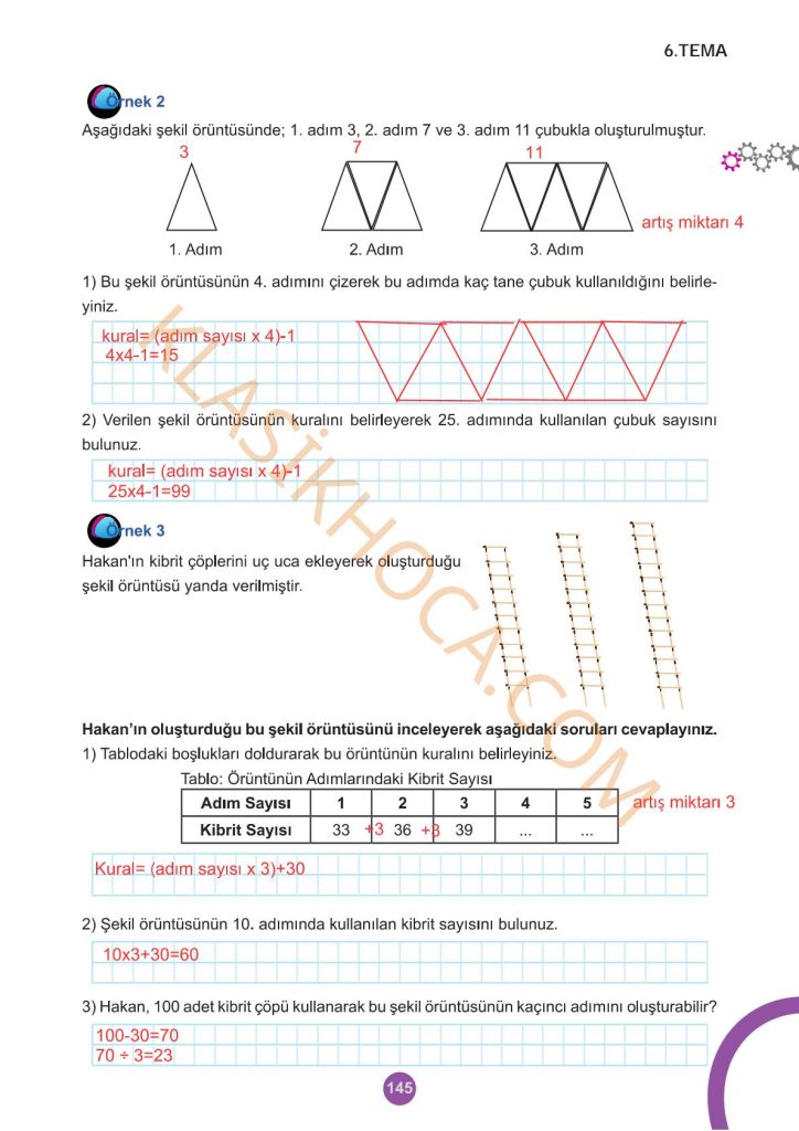 5. Sınıf Matematik Kitabı 2. Kitap Sayfa 145 Cevapları