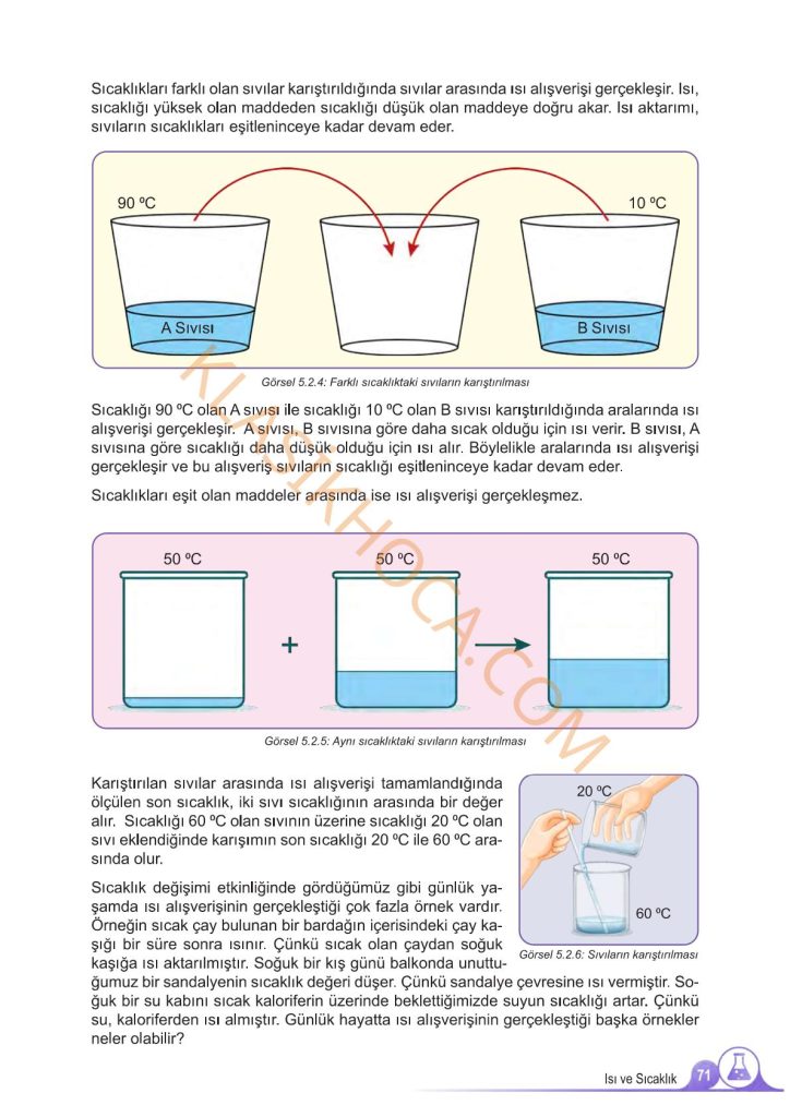 5. Sınıf Fen Bilimleri Kitabı 2. Kitap Sayfa 71 Cevapları