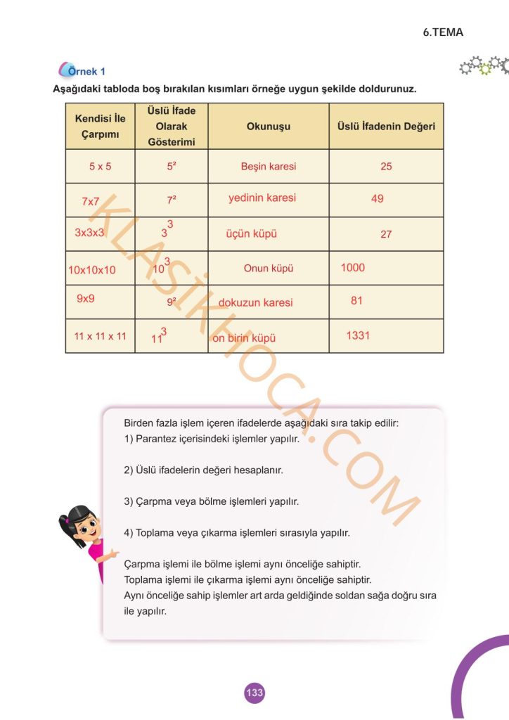 5. Sınıf Matematik Kitabı 2. Kitap Sayfa 133 Cevapları