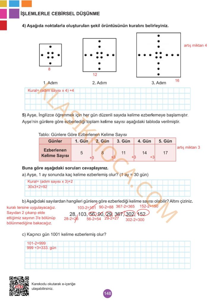 5. Sınıf Matematik Kitabı 2. Kitap Sayfa 148 Cevapları