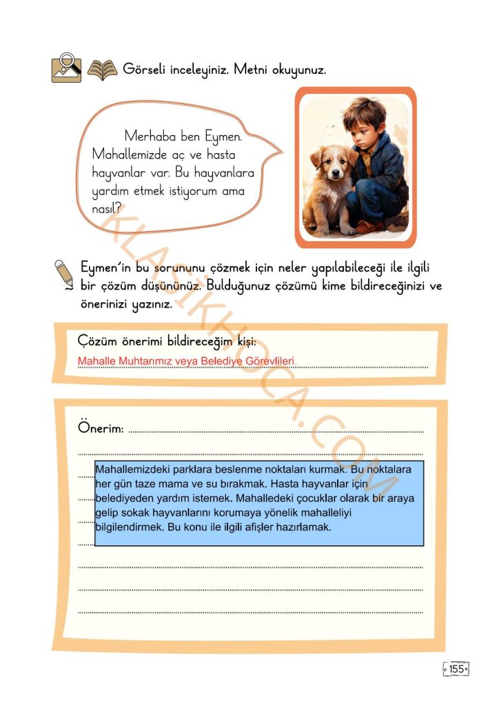 Mırnav Dostları Metni Cevapları - 2. Sınıf Türkçe 2. Kitap