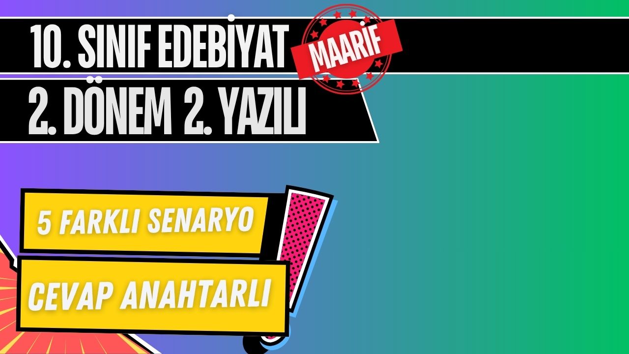10. Sınıf Edebiyat 2. Dönem 2. Yazılı PDF 2025-2026