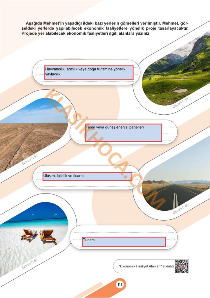 5. Sınıf Sosyal Bilgiler Kitabı 2. Kitap Sayfa 111 Cevapları
