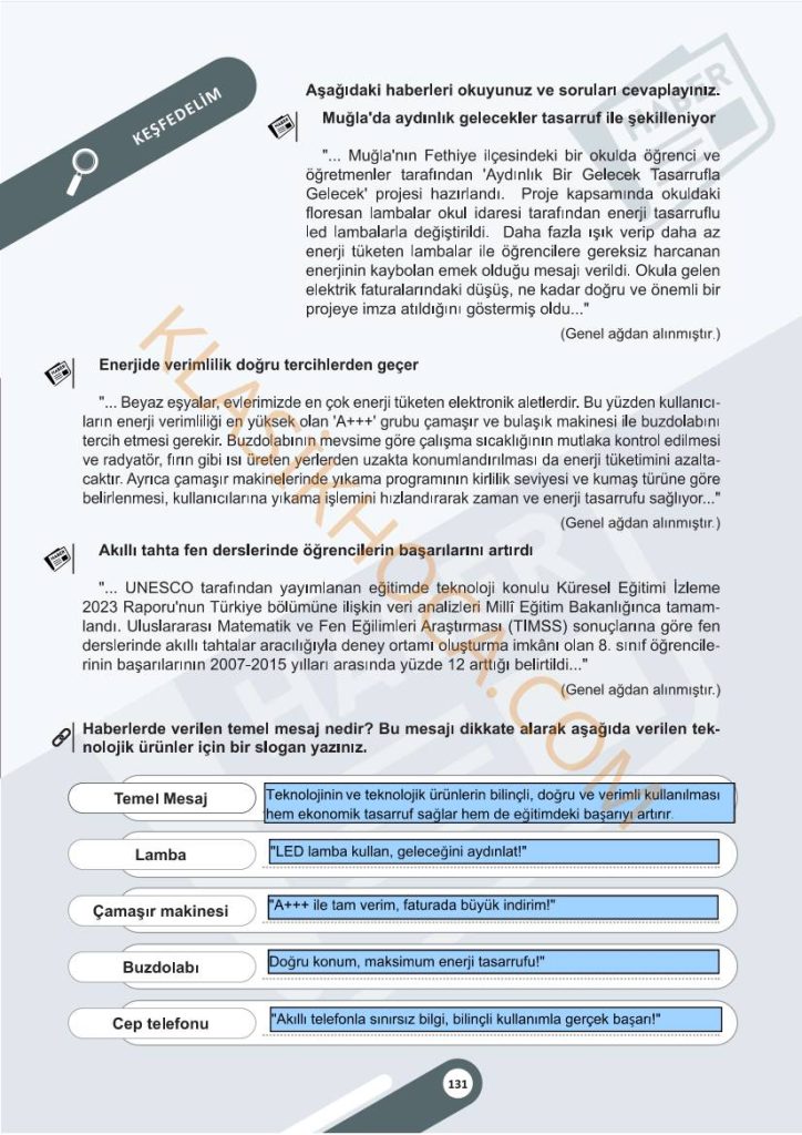 5. Sınıf Sosyal Bilgiler Kitabı 2. Kitap Sayfa 130-131-132-133-134-135-136-137-138-139-140-141 Cevapları