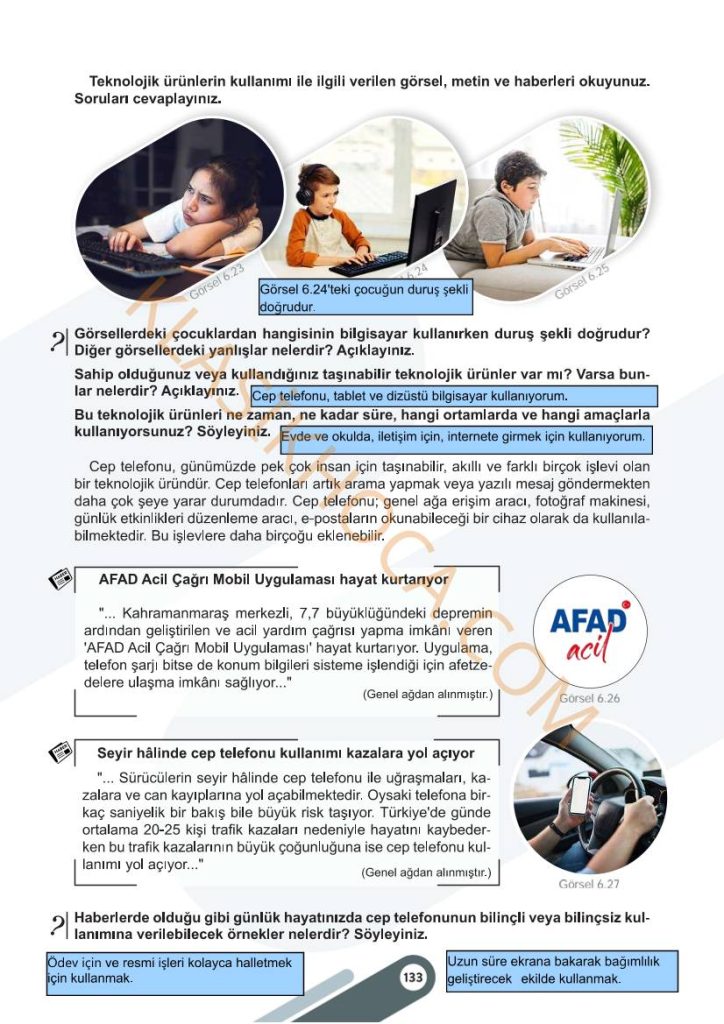 5. Sınıf Sosyal Bilgiler Kitabı 2. Kitap Sayfa 130-131-132-133-134-135-136-137-138-139-140-141 Cevapları