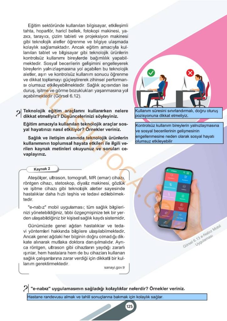 5. Sınıf Sosyal Bilgiler Kitabı 2. Kitap Sayfa 120-121-122-123-124-125-126-127-128-129 Cevapları
