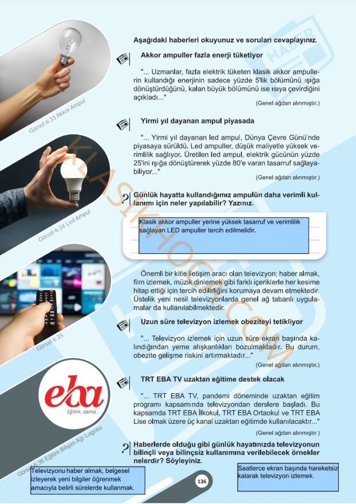 5. Sınıf Sosyal Bilgiler Kitabı 2. Kitap Sayfa 130-131-132-133-134-135-136-137-138-139-140-141 Cevapları