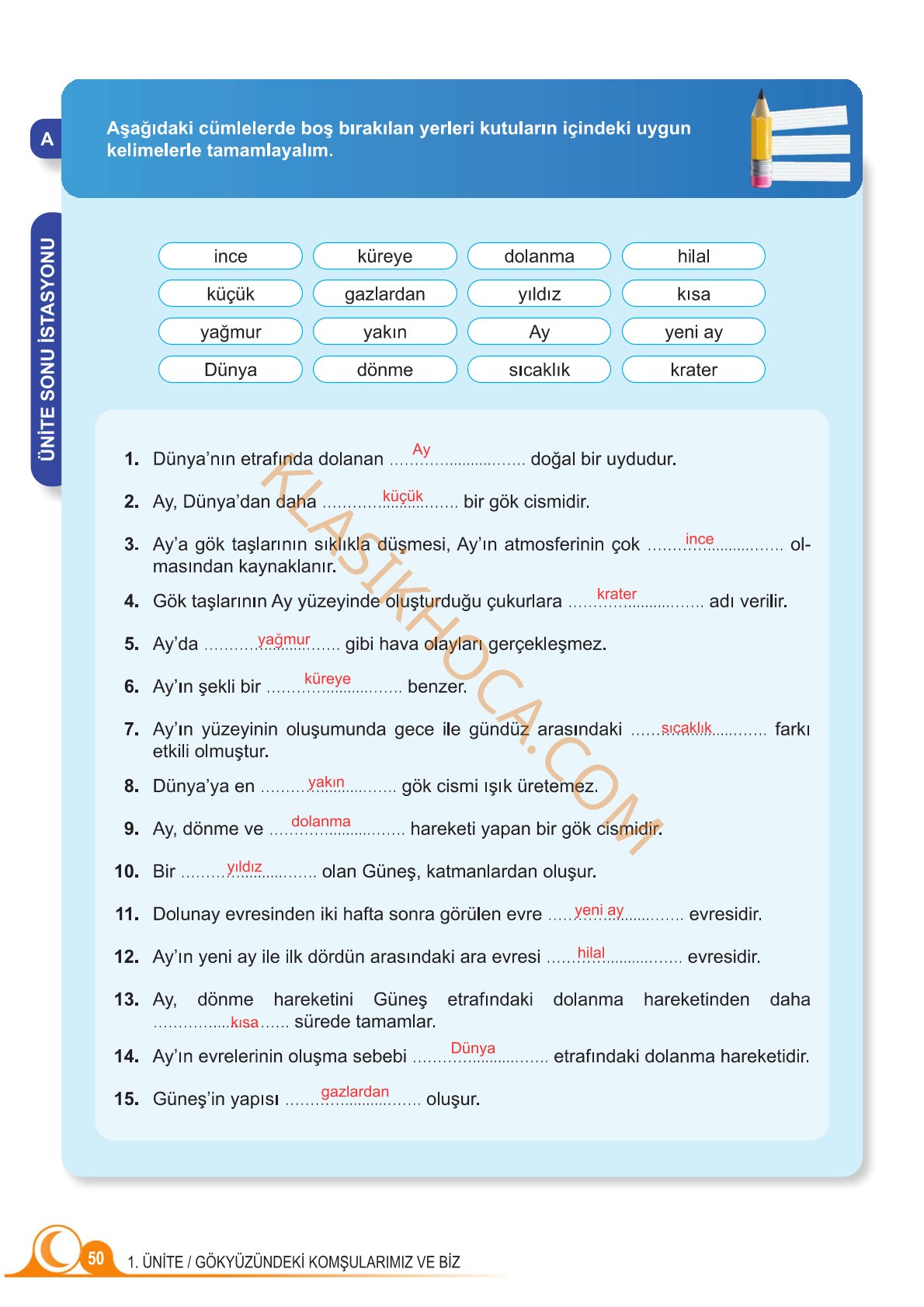 5. Sınıf Fen Bilimleri Kitabı Sayfa 50-51-52 Cevapları 1. Kitap